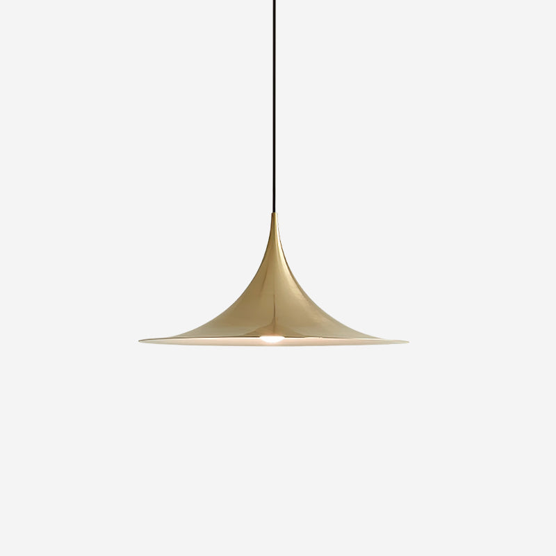 Pendant Lamp Minimalist with Flared Shade and Adjustable Cord