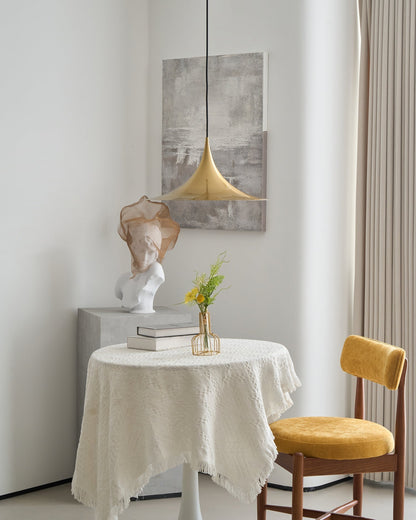 Pendant Lamp Minimalist with Flared Shade and Adjustable Cord