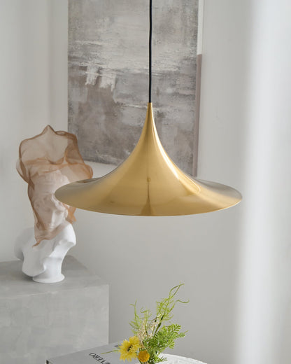 Pendant Lamp Minimalist with Flared Shade and Adjustable Cord