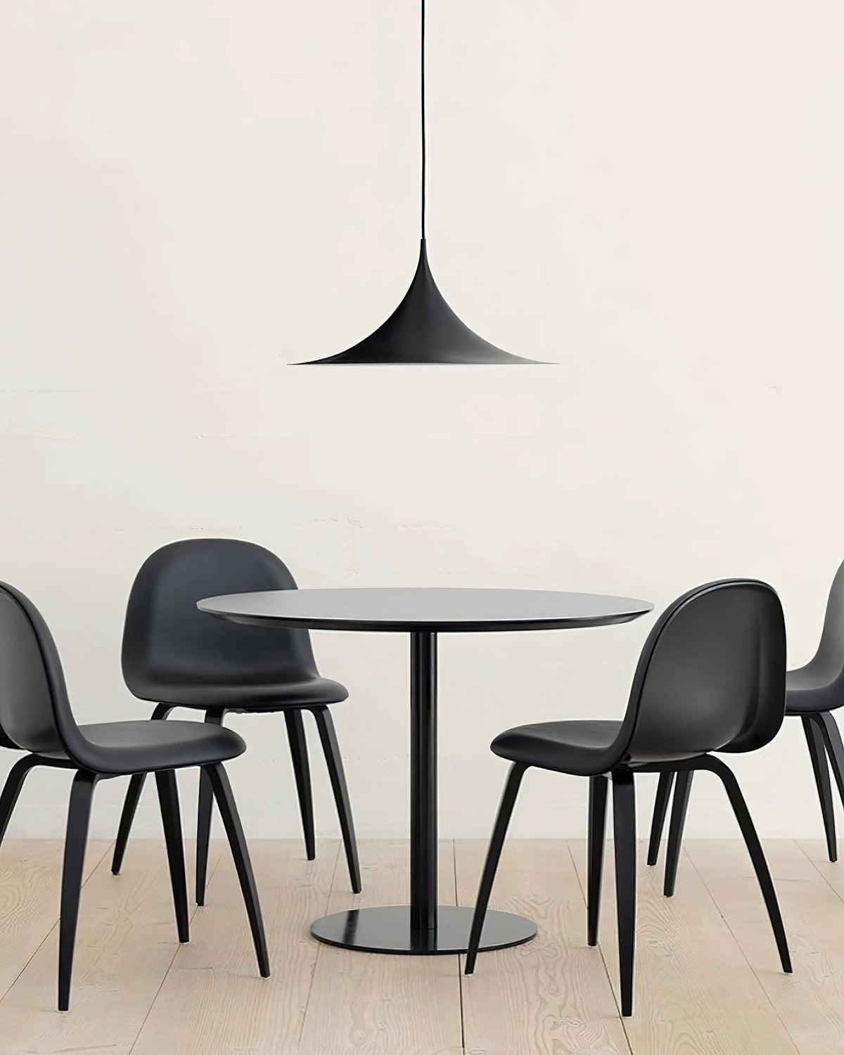 Pendant Lamp Minimalist with Flared Shade and Adjustable Cord