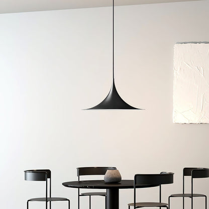 Pendant Lamp Minimalist with Flared Shade and Adjustable Cord