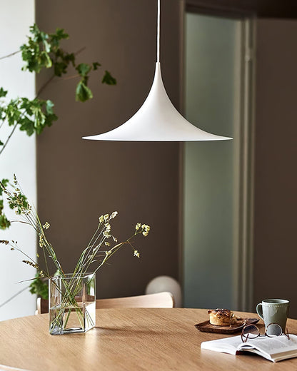 Pendant Lamp Minimalist with Flared Shade and Adjustable Cord