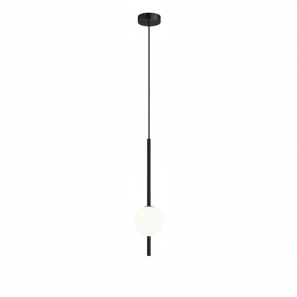 Pendant Lamp Minimalist with Globe Glass Shade and Adjustable Height