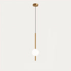1 Head – Single Globe, Brass, 4.7" × 22.4" / 12 × 57 cm
