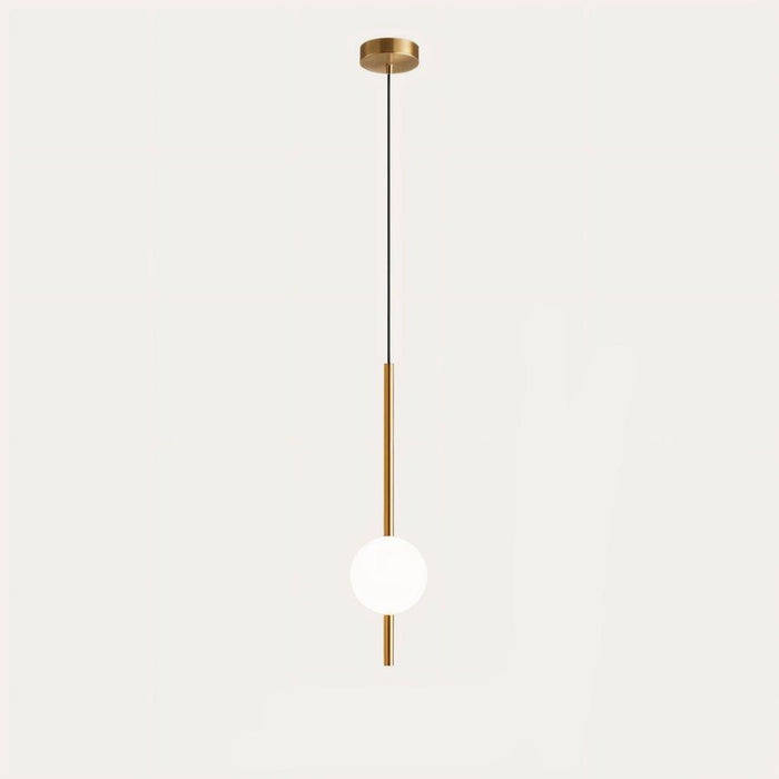 1 Head – Single Globe, Brass, 4.7" × 22.4" / 12 × 57 cm