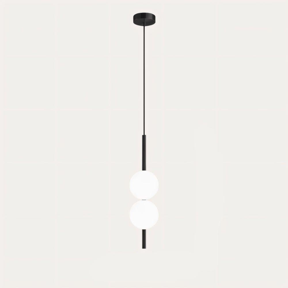 Pendant Lamp Minimalist with Globe Glass Shade and Adjustable Height