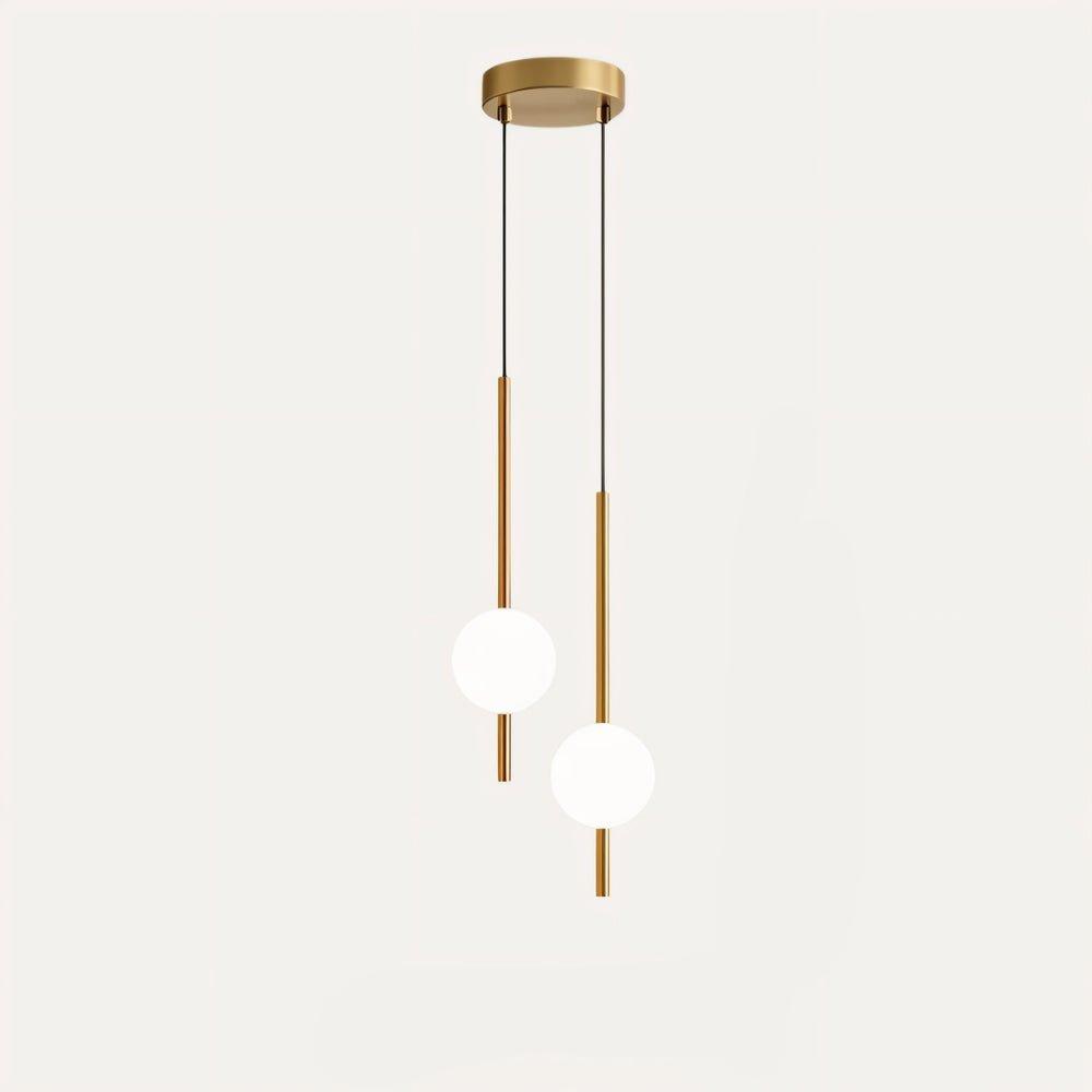 Pendant Lamp Minimalist with Globe Glass Shade and Adjustable Height