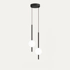 2 Heads – Single Globe, Black, 4.7" × 22.4" / 12 × 57 cm