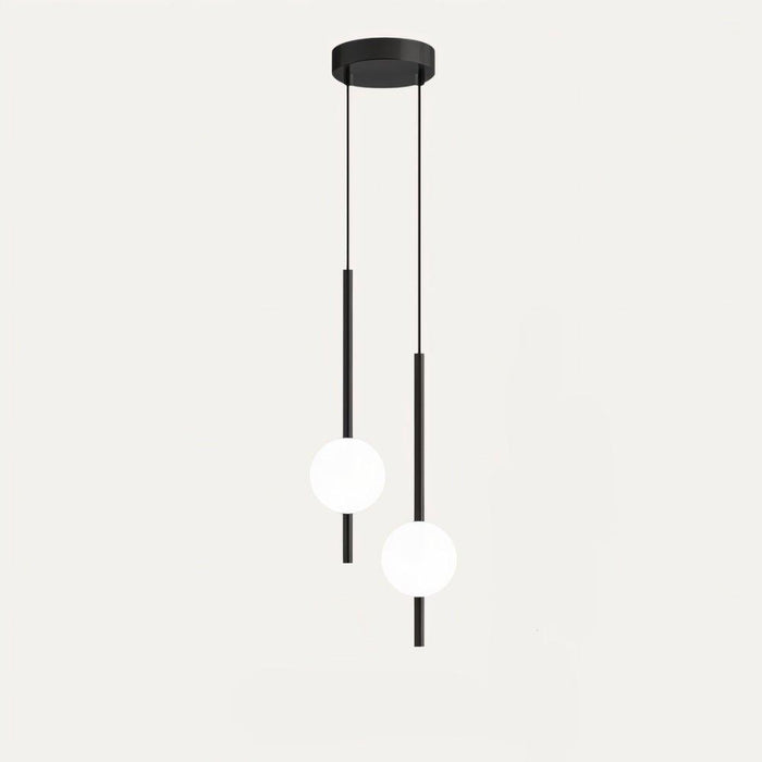 2 Heads – Single Globe, Black, 4.7" × 22.4" / 12 × 57 cm
