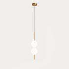 1 Head – Double Globe, Brass, 4.7" × 22.4" / 12 × 57 cm