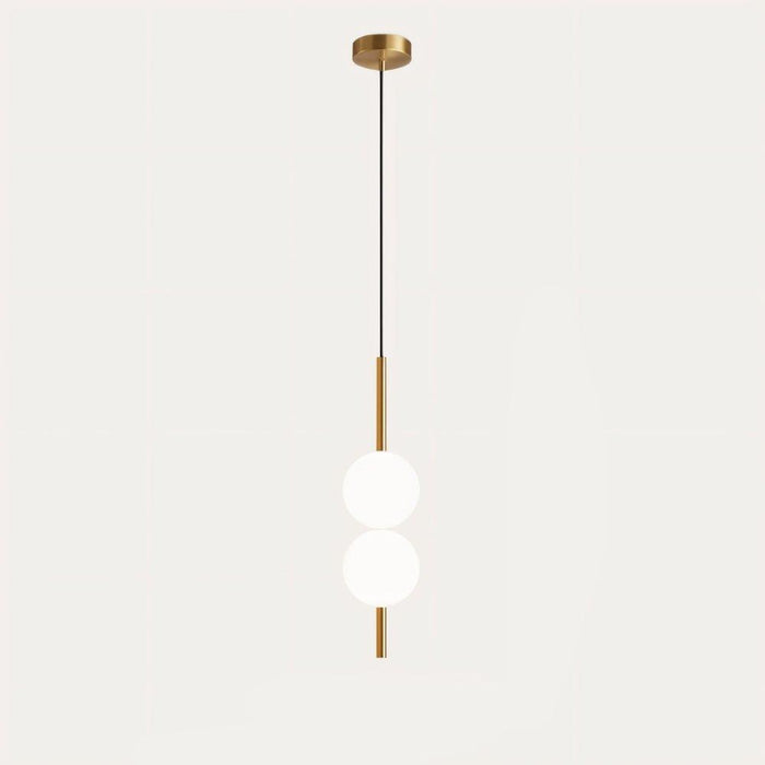 1 Head – Double Globe, Brass, 4.7" × 22.4" / 12 × 57 cm