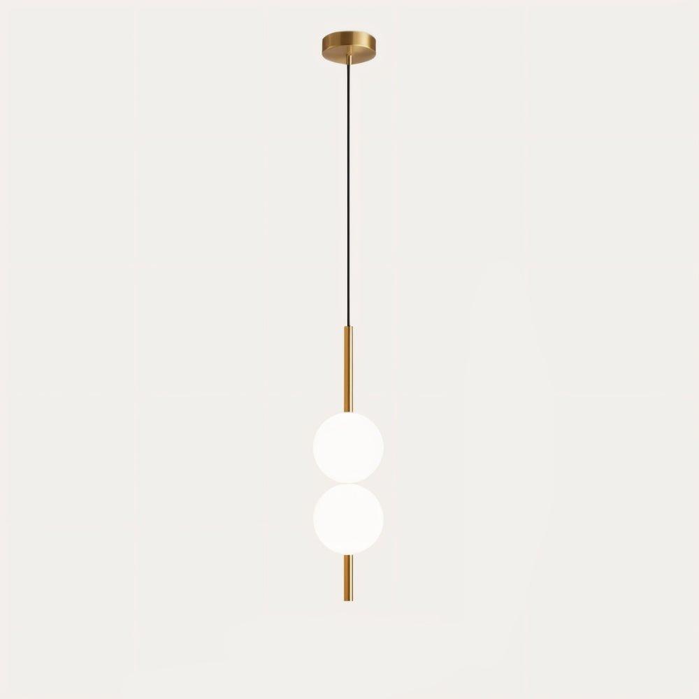 Pendant Lamp Minimalist with Globe Glass Shade and Adjustable Height