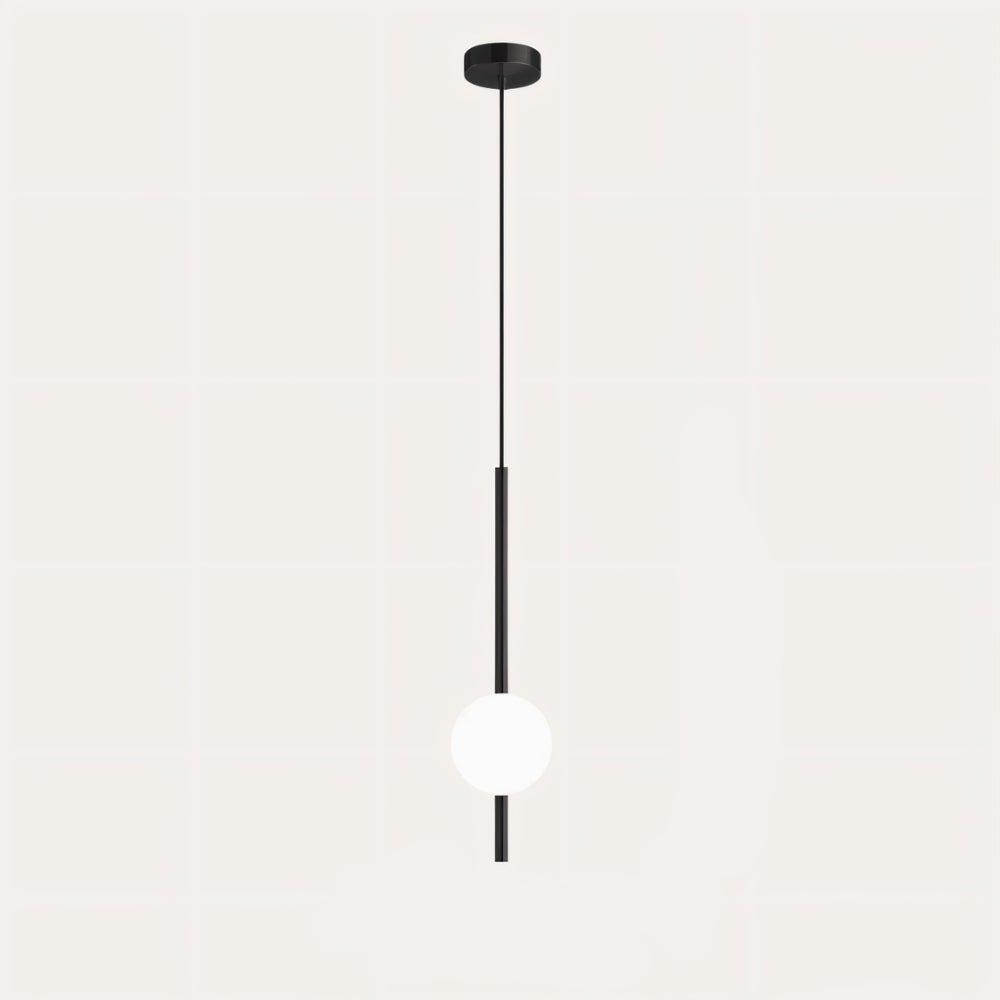 Pendant Lamp Minimalist with Globe Glass Shade and Adjustable Height