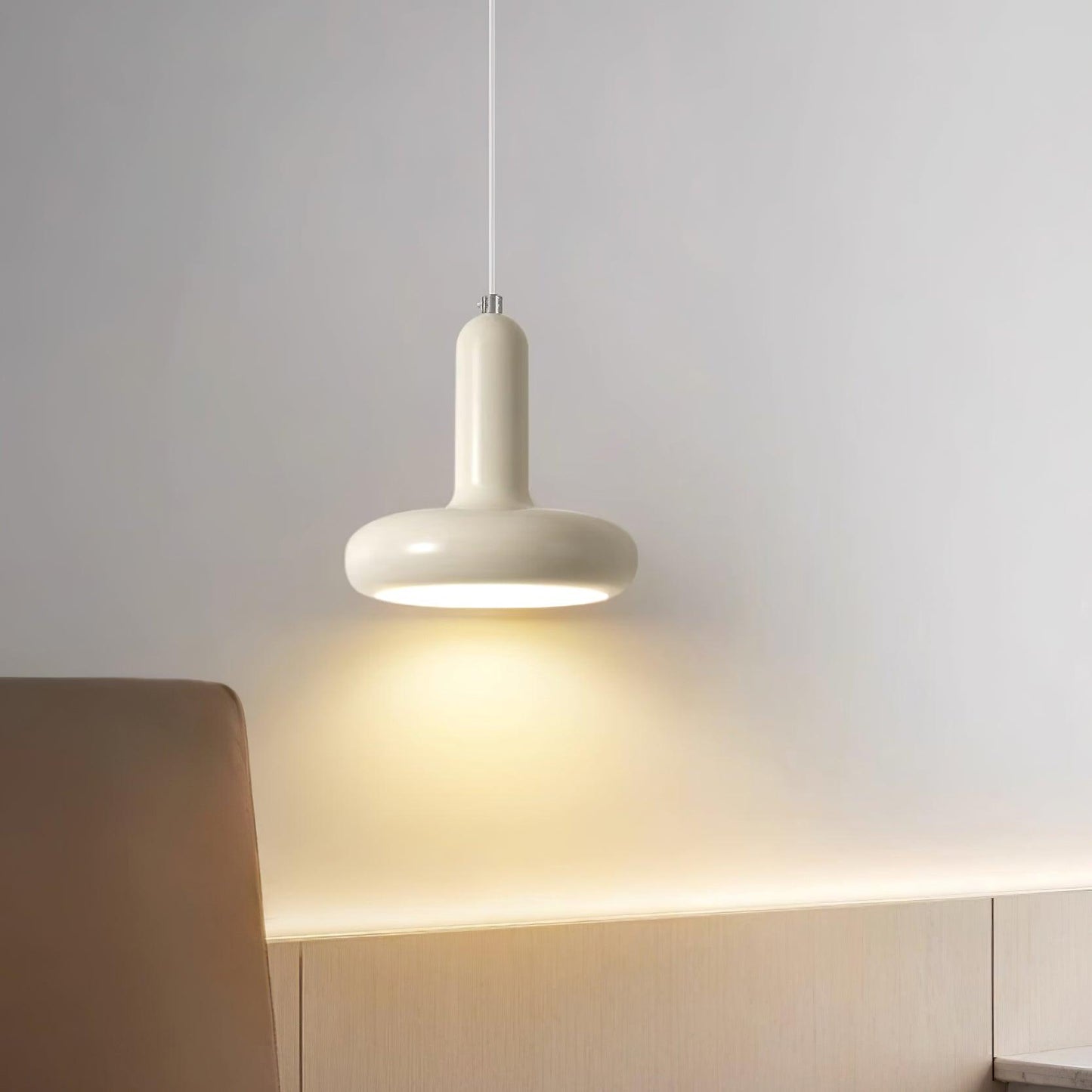 Pendant Lamp Minimalist with Round Donut Shade and Adjustable Cord