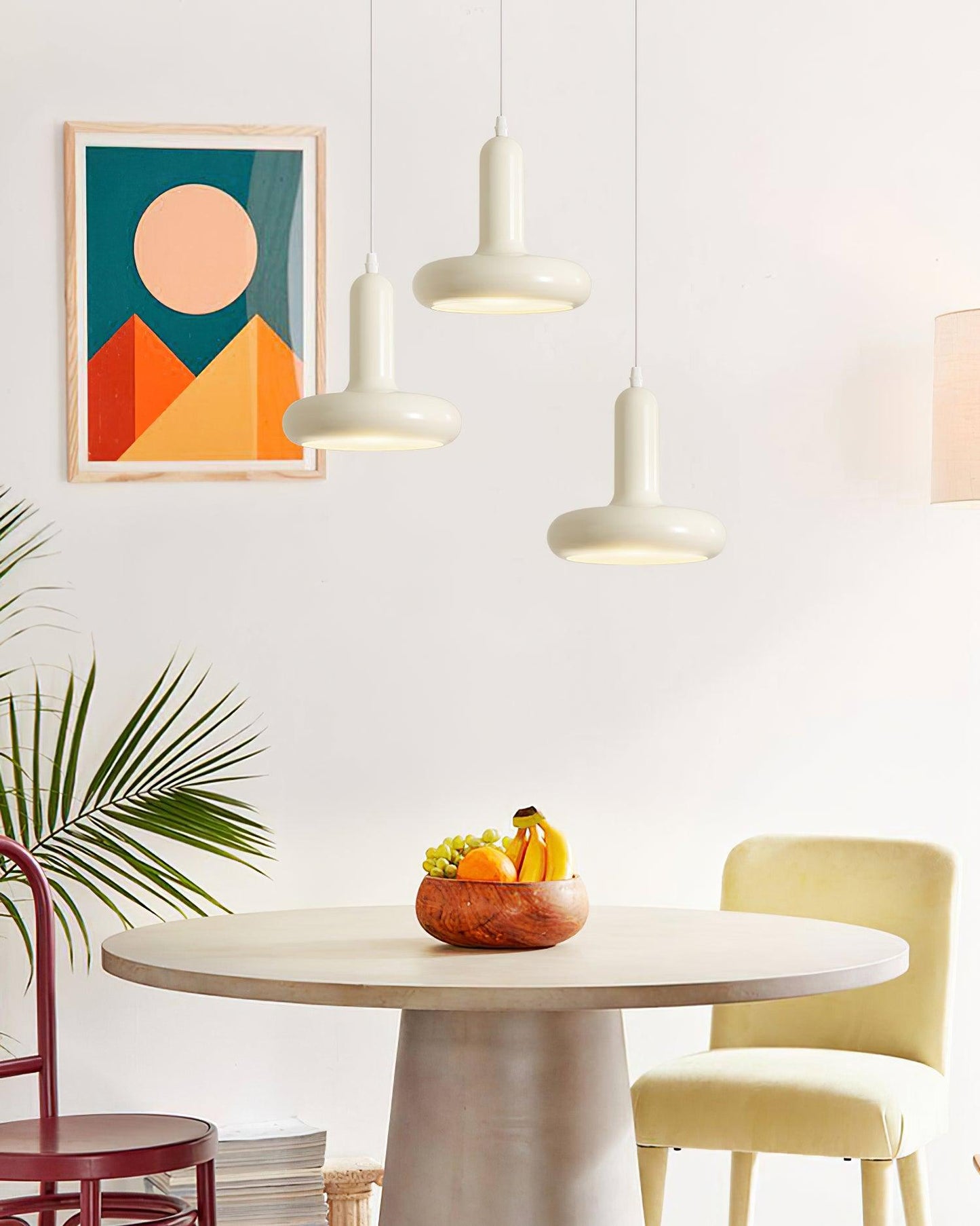 Pendant Lamp Minimalist with Round Donut Shade and Adjustable Cord