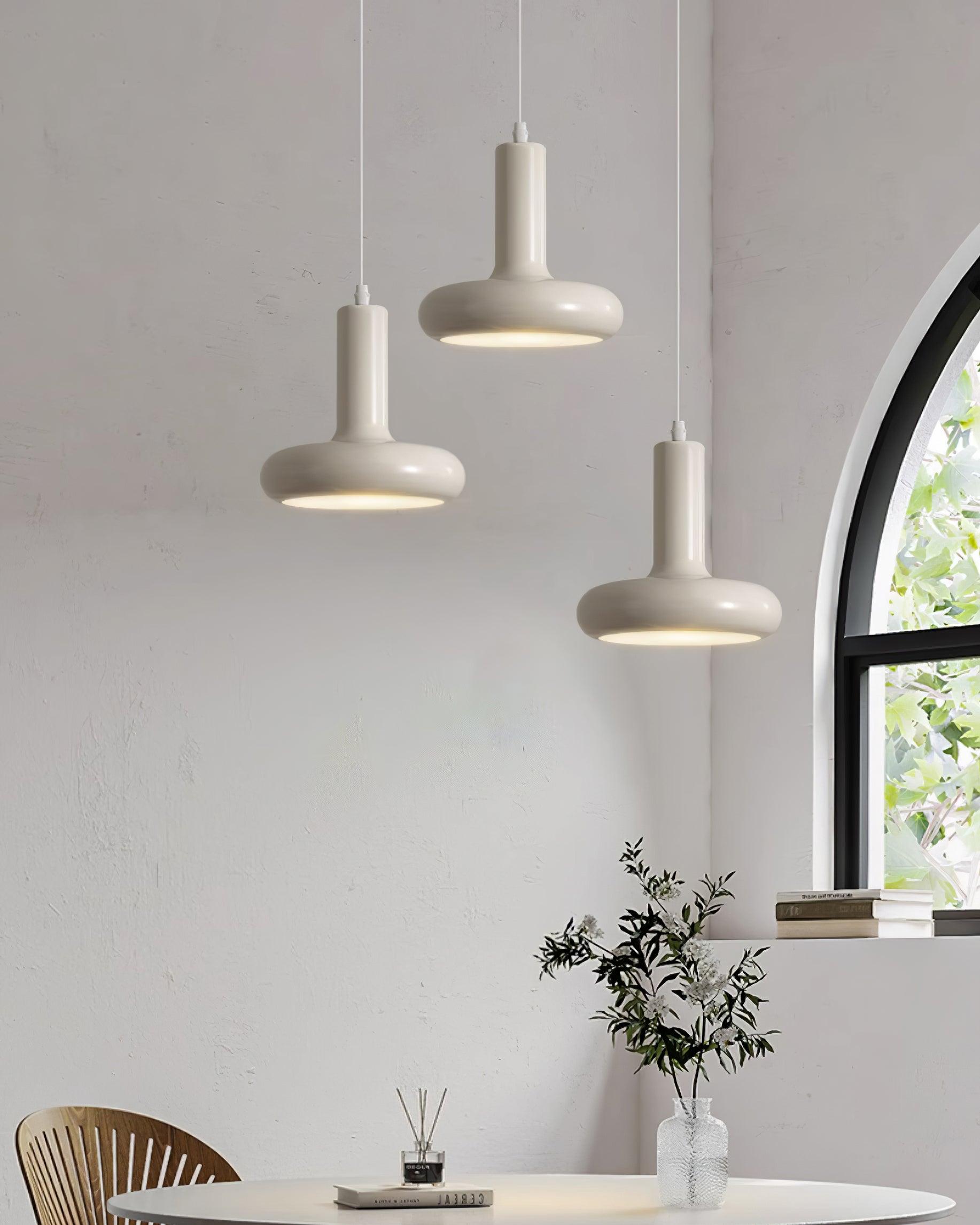 Pendant Lamp Minimalist with Round Donut Shade and Adjustable Cord
