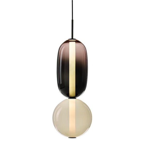 Pendant Lamp Modern Art Deco with Stacked Glass Shapes