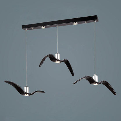 Pendant Lamp Modern Bird Wing Design with Integrated LED and Adjustable Height
