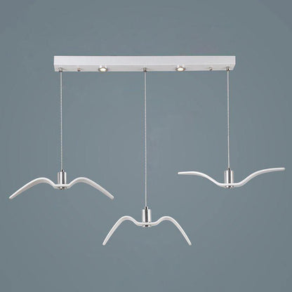Pendant Lamp Modern Bird Wing Design with Integrated LED and Adjustable Height