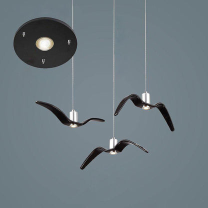 Pendant Lamp Modern Bird Wing Design with Integrated LED and Adjustable Height