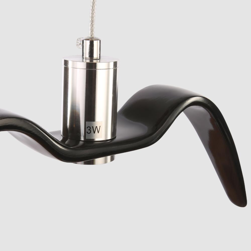 Pendant Lamp Modern Bird Wing Design with Integrated LED and Adjustable Height