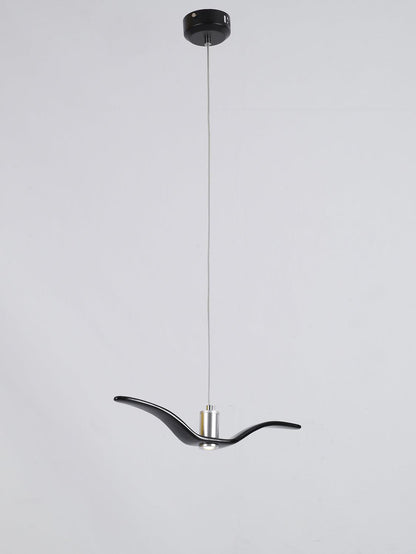 Pendant Lamp Modern Bird Wing Design with Integrated LED and Adjustable Height