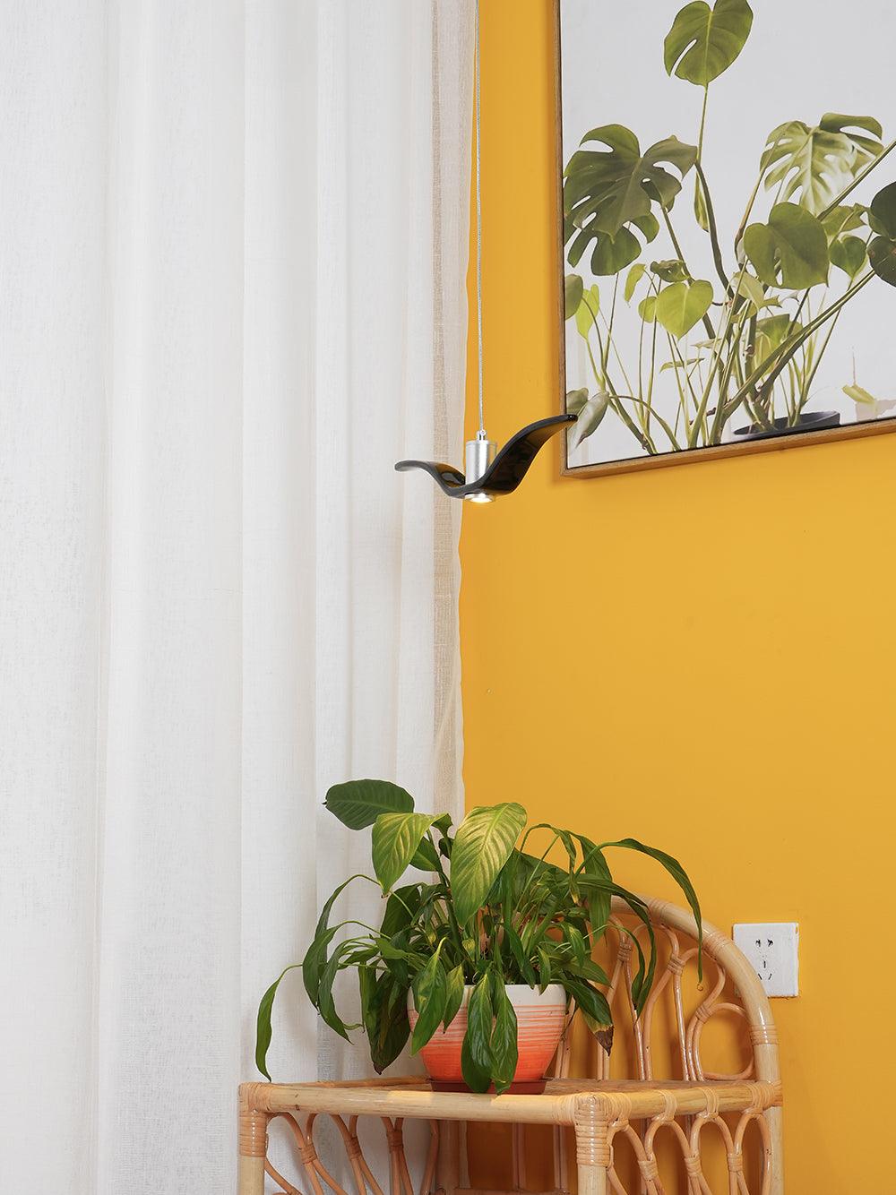 Pendant Lamp Modern Bird Wing Design with Integrated LED and Adjustable Height