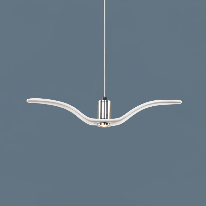 Pendant Lamp Modern Bird Wing Design with Integrated LED and Adjustable Height