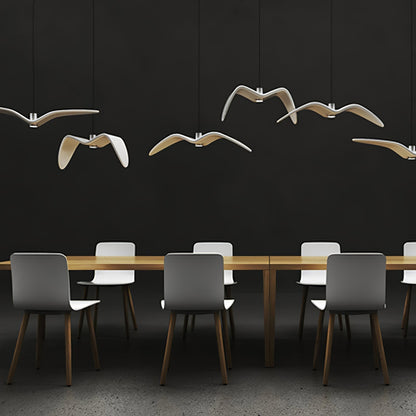 Pendant Lamp Modern Bird Wing Design with Integrated LED and Adjustable Height