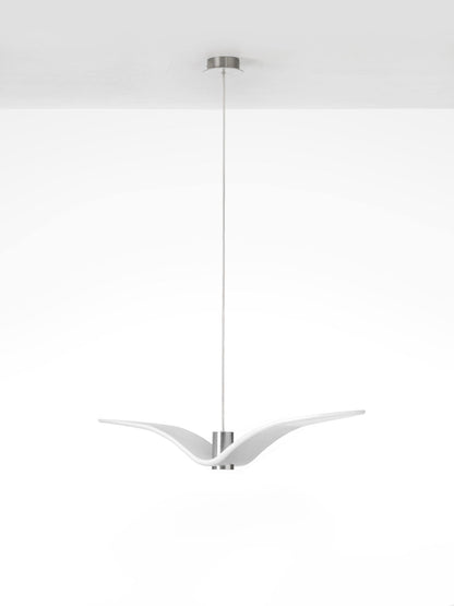 Pendant Lamp Modern Bird Wing Design with Integrated LED and Adjustable Height