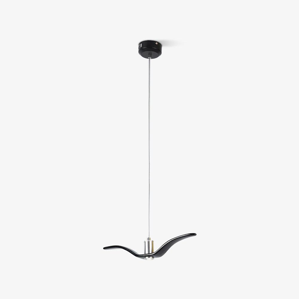 Pendant Lamp Modern Bird Wing Design with Integrated LED and Adjustable Height