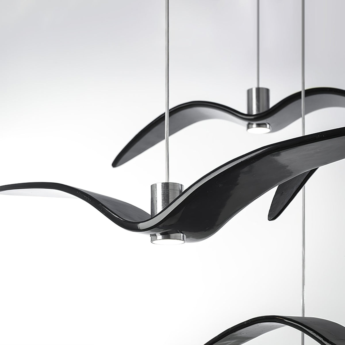 Pendant Lamp Modern Bird Wing Design with Integrated LED and Adjustable Height