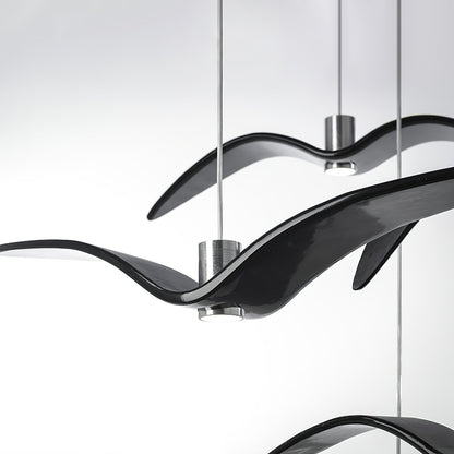 Pendant Lamp Modern Bird Wing Design with Integrated LED and Adjustable Height