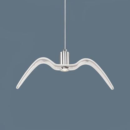 Pendant Lamp Modern Bird Wing Design with Integrated LED and Adjustable Height