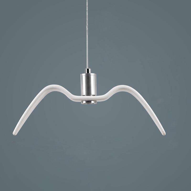 Pendant Lamp Modern Bird Wing Design with Integrated LED and Adjustable Height
