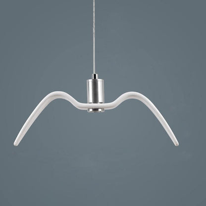 Pendant Lamp Modern Bird Wing Design with Integrated LED and Adjustable Height