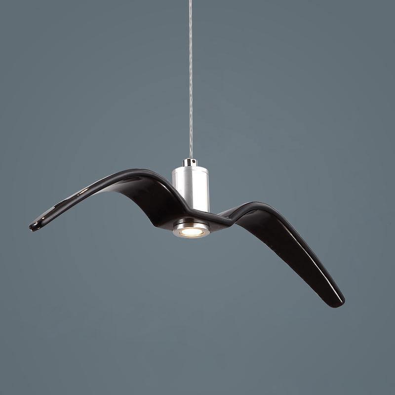 Pendant Lamp Modern Bird Wing Design with Integrated LED and Adjustable Height