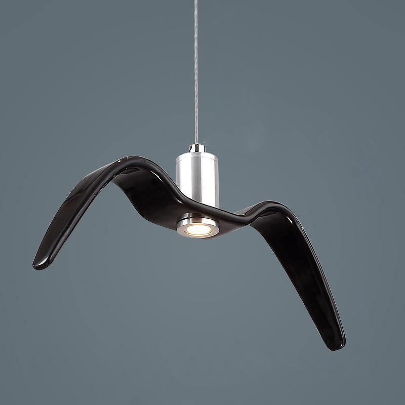 Pendant Lamp Modern Bird Wing Design with Integrated LED and Adjustable Height