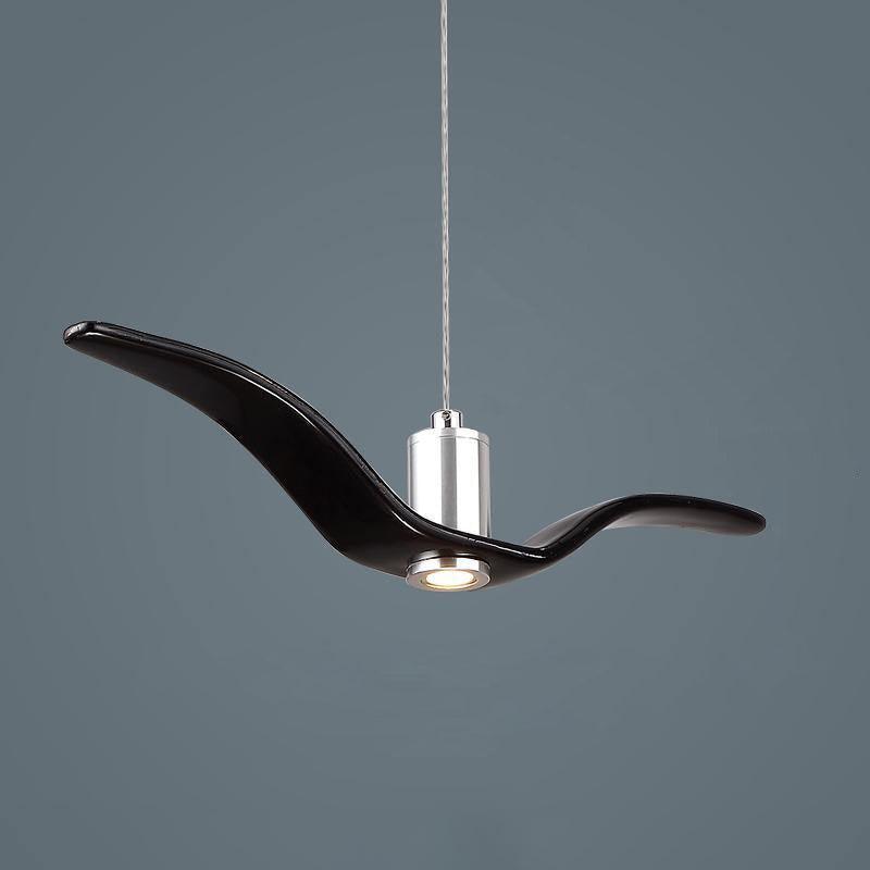 Pendant Lamp Modern Bird Wing Design with Integrated LED and Adjustable Height