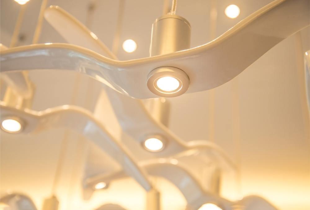 Pendant Lamp Modern Bird Wing Design with Integrated LED and Adjustable Height