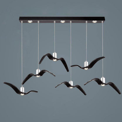 Pendant Lamp Modern Bird Wing Design with Integrated LED and Adjustable Height