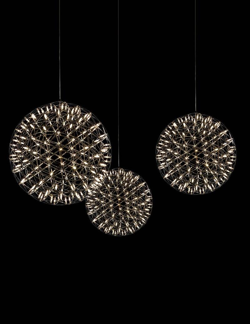Pendant Lamp Modern Geometric Globe with Integrated LED Sparkling Sphere