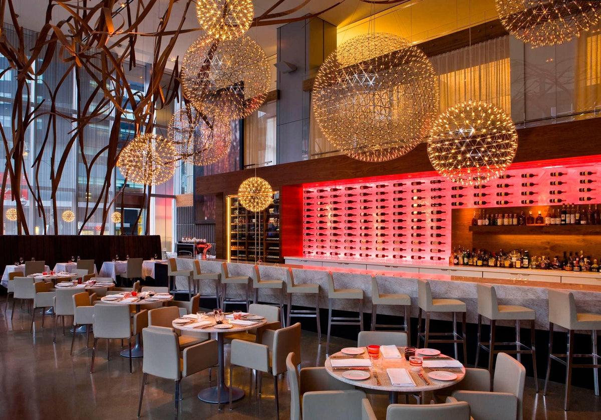 Pendant Lamp Modern Geometric Globe with Integrated LED Sparkling Sphere