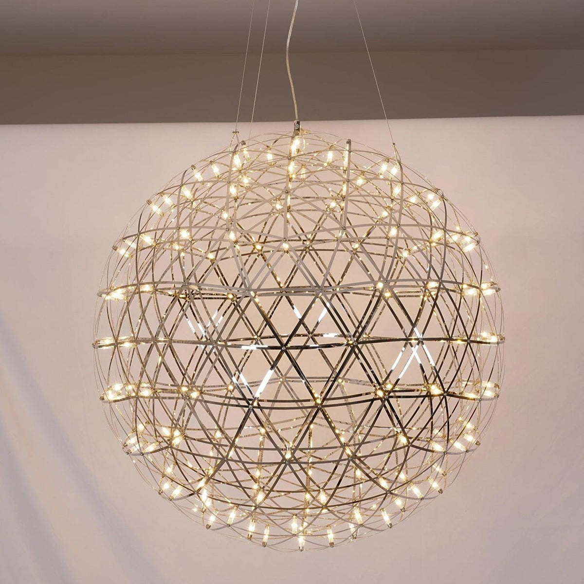 Pendant Lamp Modern Geometric Globe with Integrated LED Sparkling Sphere