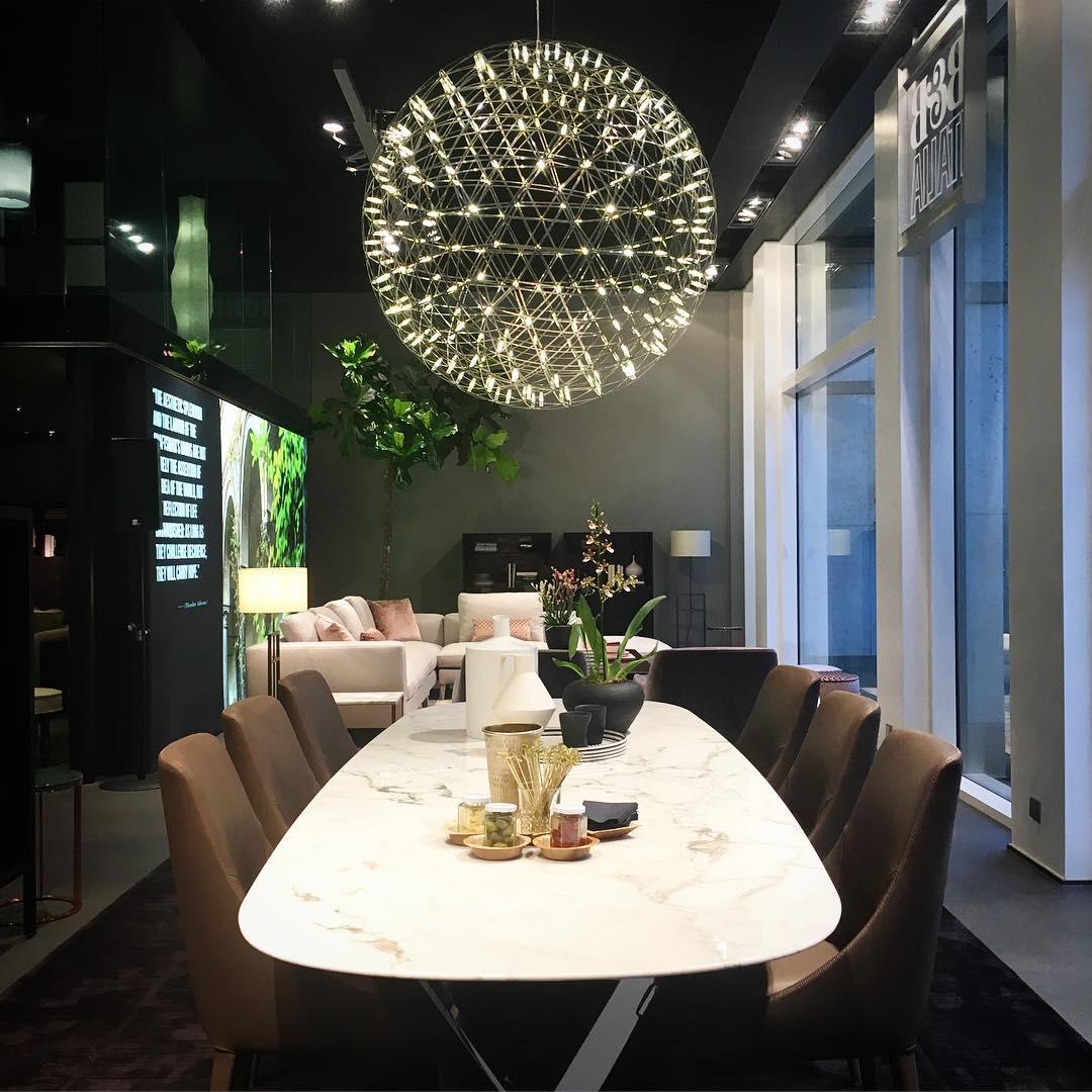 Pendant Lamp Modern Geometric Globe with Integrated LED Sparkling Sphere