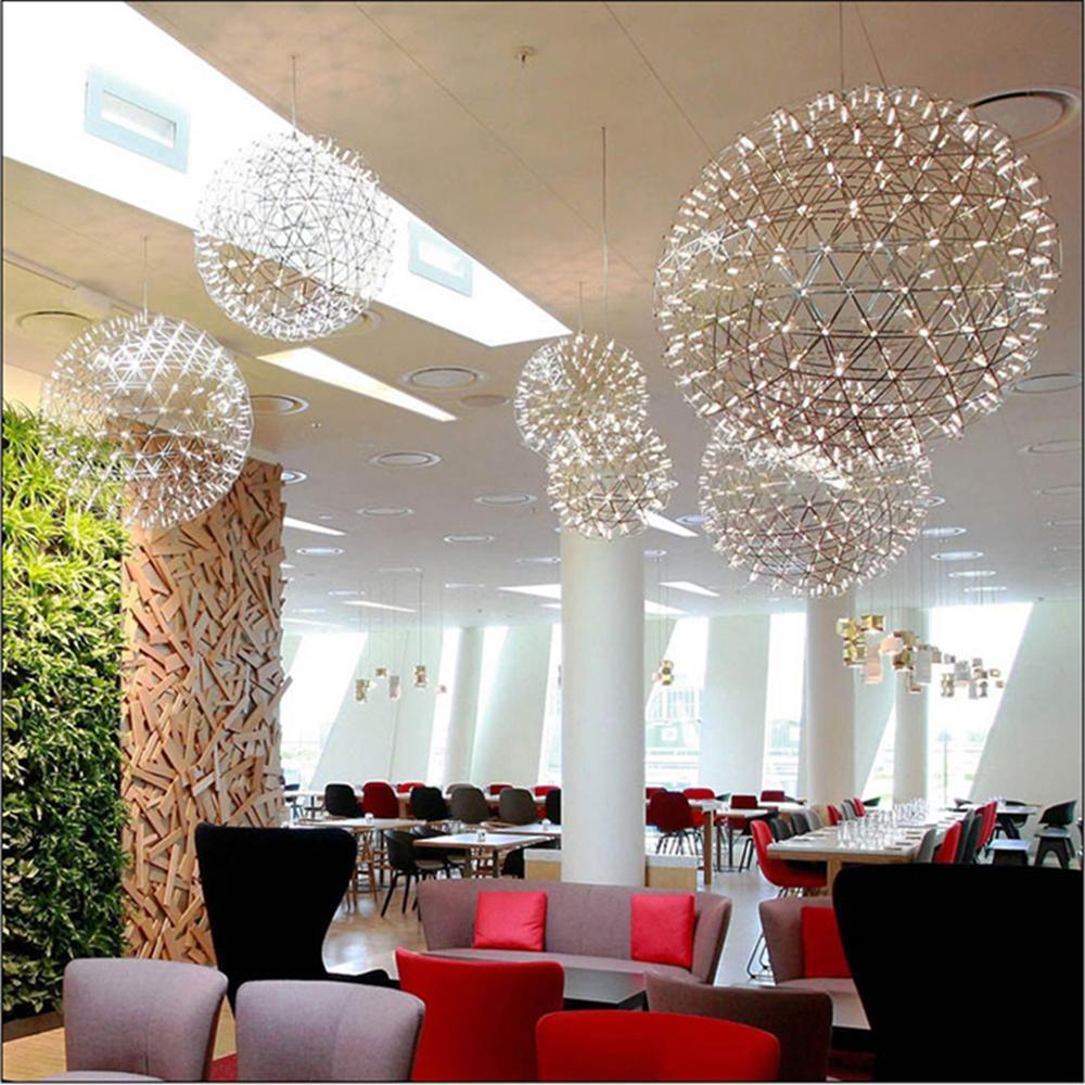 Pendant Lamp Modern Geometric Globe with Integrated LED Sparkling Sphere