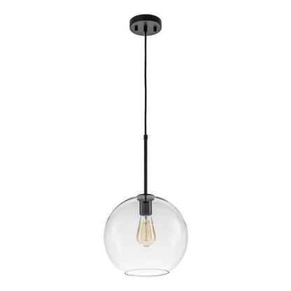 Pendant Lamp Modern Globe with Clear Glass Shade and Adjustable Height
