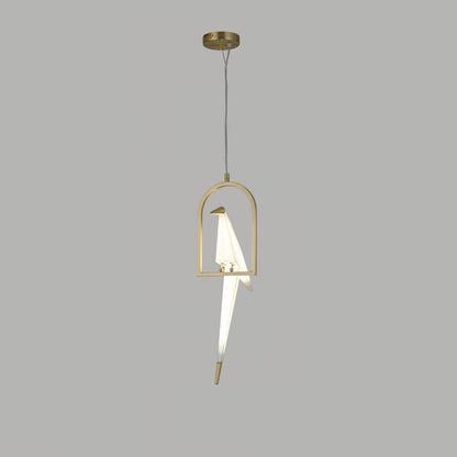 Pendant Lamp Modern Origami Bird Design with Integrated LED