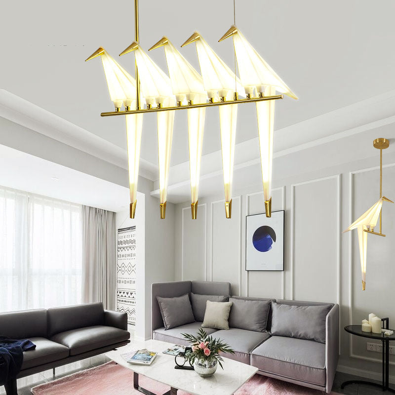 Pendant Lamp Modern Origami Bird Design with Integrated LED