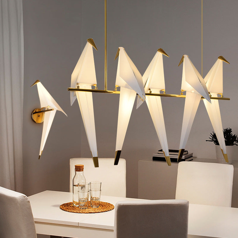 Pendant Lamp Modern Origami Bird Design with Integrated LED